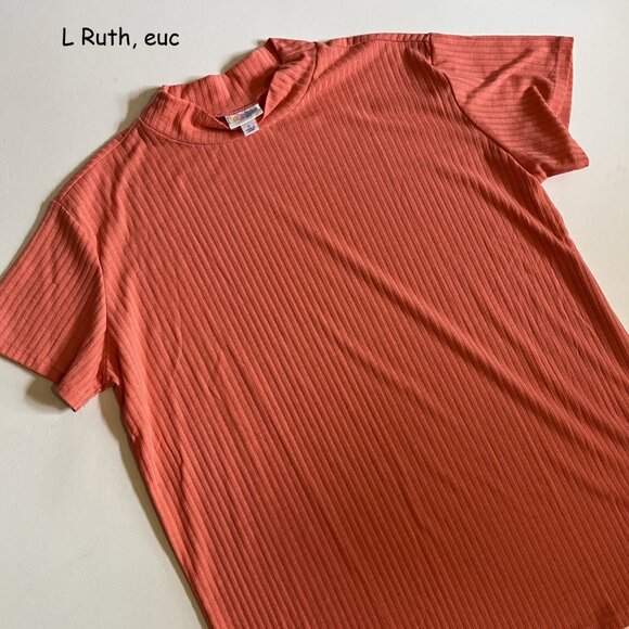 LuLaRoe | Tops | Large Lularoe Ruth Mock Turtleneck Short Sleeve Top ...